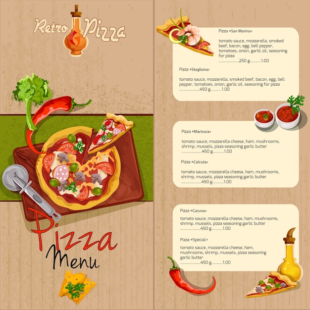 Menu Du Restaurant Pizza