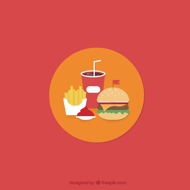 Vecteur gratuit menu fast-food