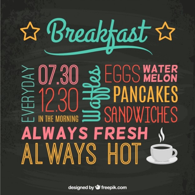 Menu De Petit Déjeuner