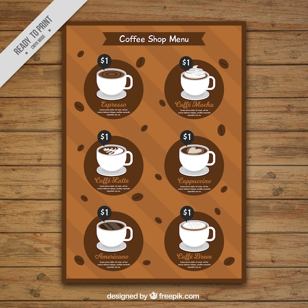 Menu Types De Café