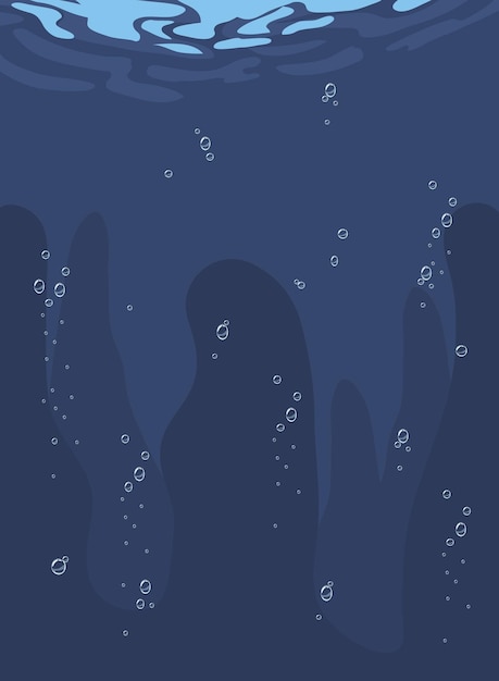 Vecteur gratuit mer de bulles sous-marines