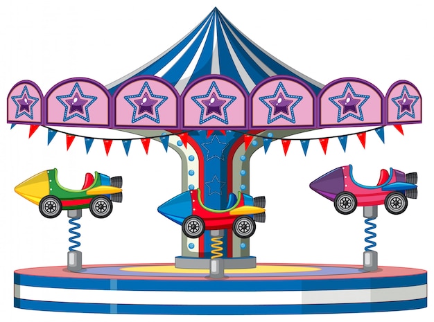 Vecteur gratuit merry go round avec des fusées