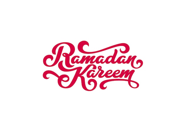 Vecteur gratuit message de lettrage de texte ramadan kareem