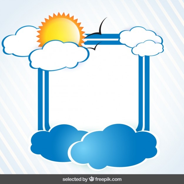 Vecteur gratuit météo fond avec cadre