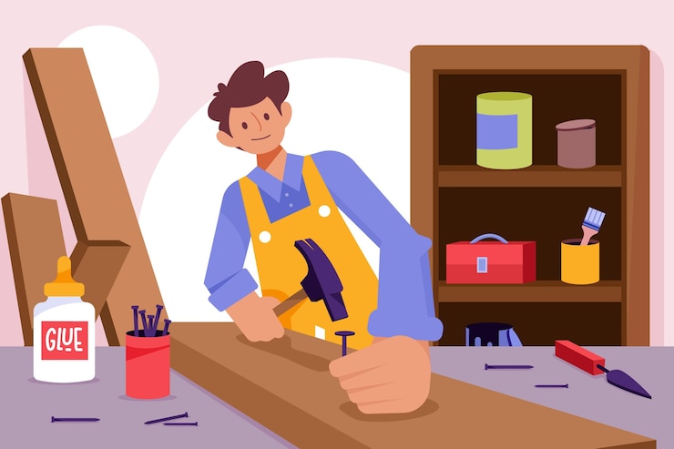 Vecteur gratuit métiers de la maison et de la rénovation