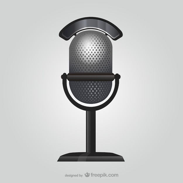 Microphone style rétro illustration