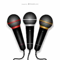 Vecteur gratuit microphones illustration