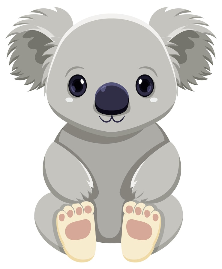 Vecteur gratuit mignon, koala, dessin animé, caractère