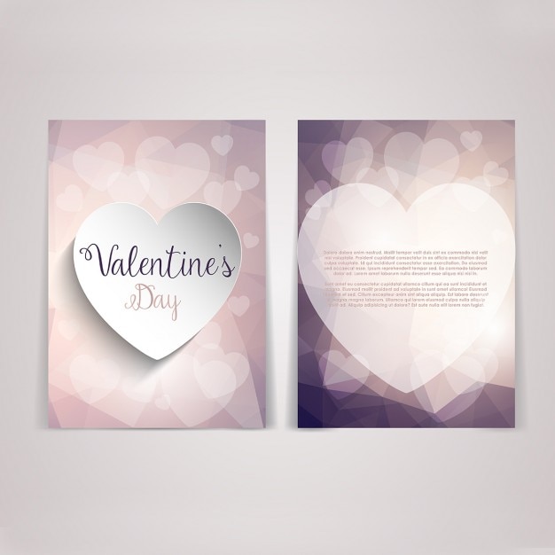 Vecteur gratuit mignon valentines card dans les tons rose