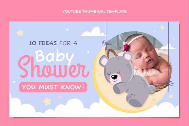 Miniature youtube de baby shower plat