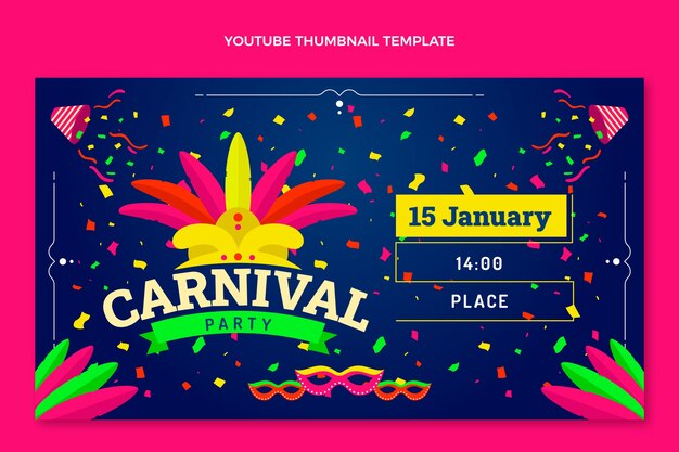 Miniature Youtube De Carnaval Plat