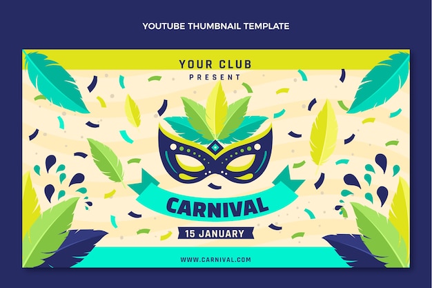 Miniature Youtube De Carnaval Plat