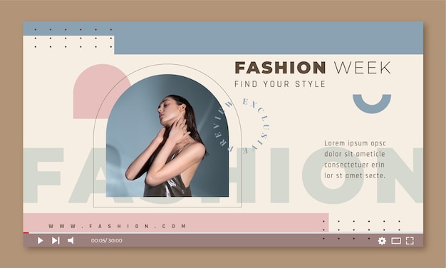 Miniature youtube de la collection de mode design plat