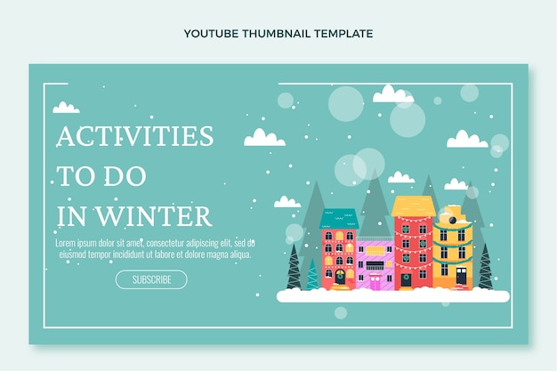 Miniature youtube d'hiver plat