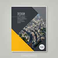 Vecteur gratuit minime conception simple de couleur jaune template background pour affaires affiche annuelle couverture brochure flyer rapport de livre