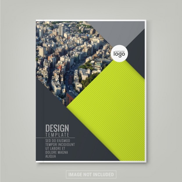 Vecteur gratuit minime conception simple de couleur verte template background pour le rapport annuel d'affaires affiche la couverture du livre brochure flyer