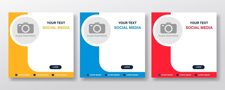 Vecteur gratuit mise en page des publications sur les réseaux sociaux