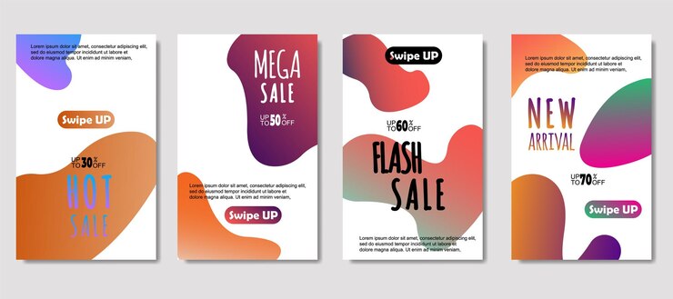 Vecteur gratuit mobile fluide abstrait dynamique pour les bannières de vente conception de modèle de bannière de vente conception de jeu d'offre spéciale de vente méga pour la carte-cadeau de dépliant affiche sur la bannière de livre de couverture de mur médias sociaux