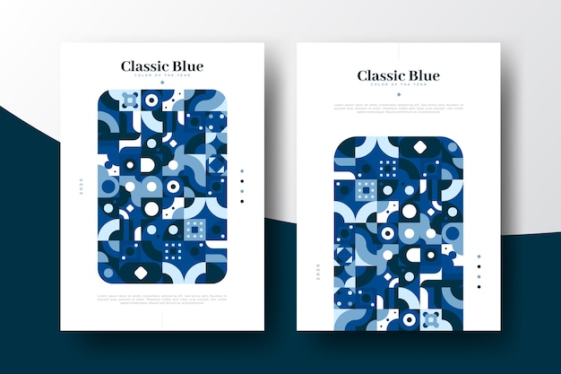 Modèle D'affiche Bleu Abstrait Classique