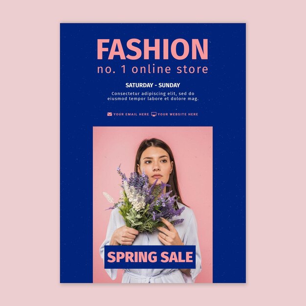 Modèle d'affiche de boutique en ligne