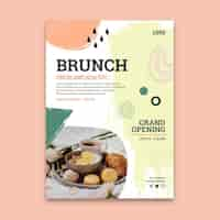 Vecteur gratuit modèle d'affiche de brunch