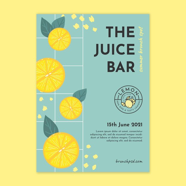 Modèle d'affiche de brunch