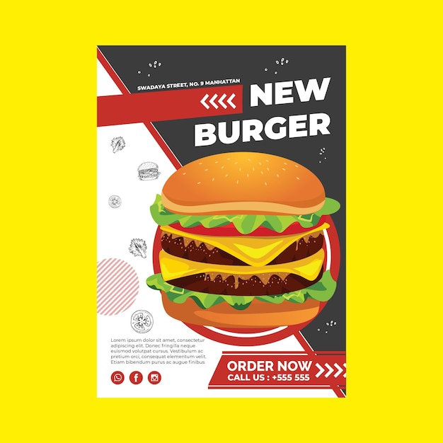 Modèle d'affiche Burger