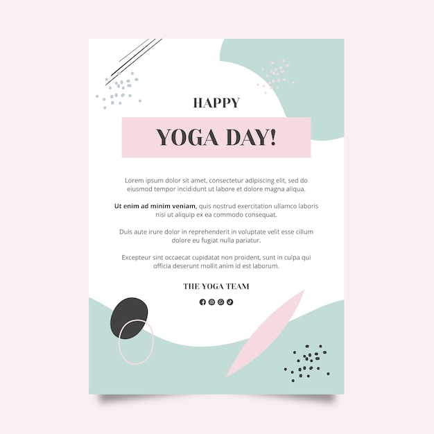 Modèle D'affiche De Cours De Yoga