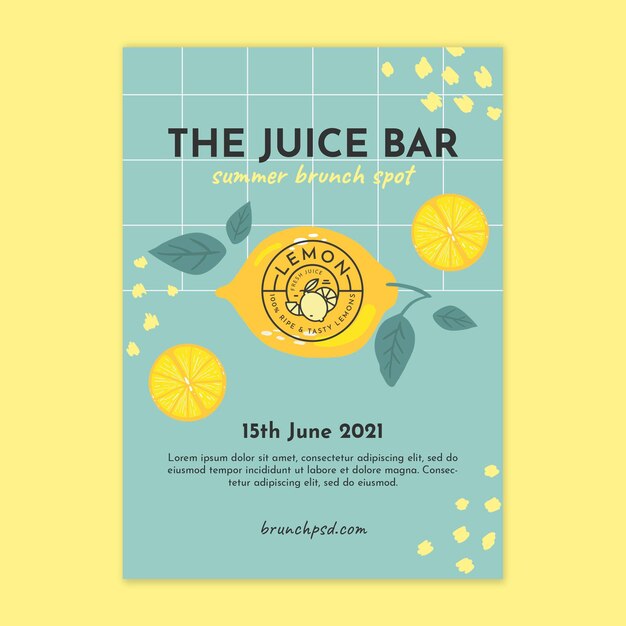 Modèle d'affiche de délicieux brunch