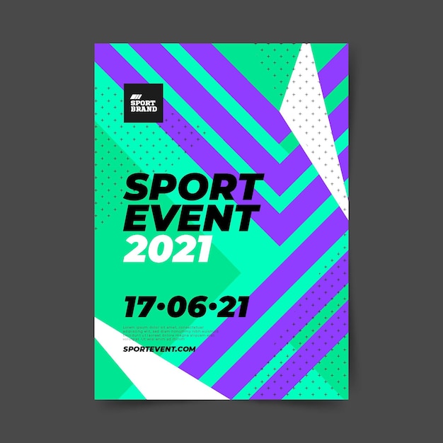 Vecteur gratuit modèle d'affiche d'événement sportif