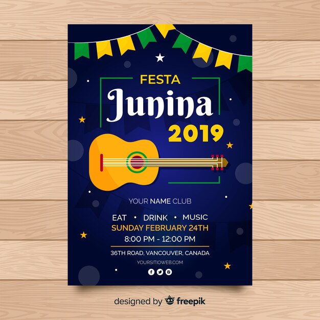 Modèle D'affiche Festa Junina