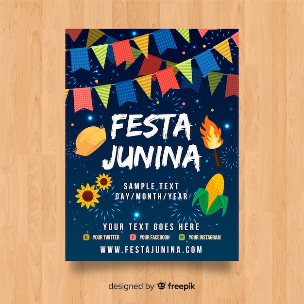 Modèle D'affiche Festa Junina