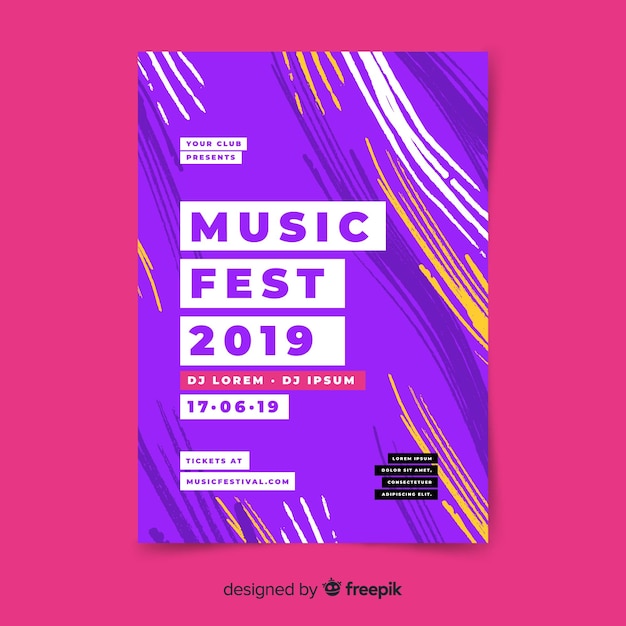 Modèle D'affiche De Festival De Musique