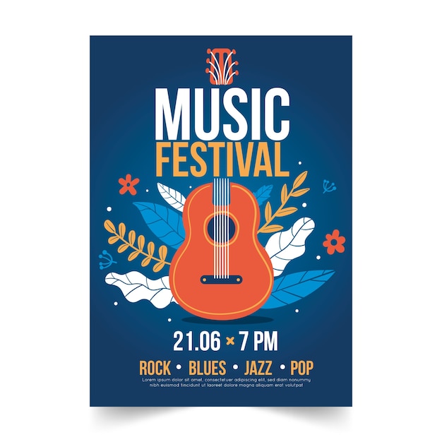 Modèle D'affiche De Festival De Musique