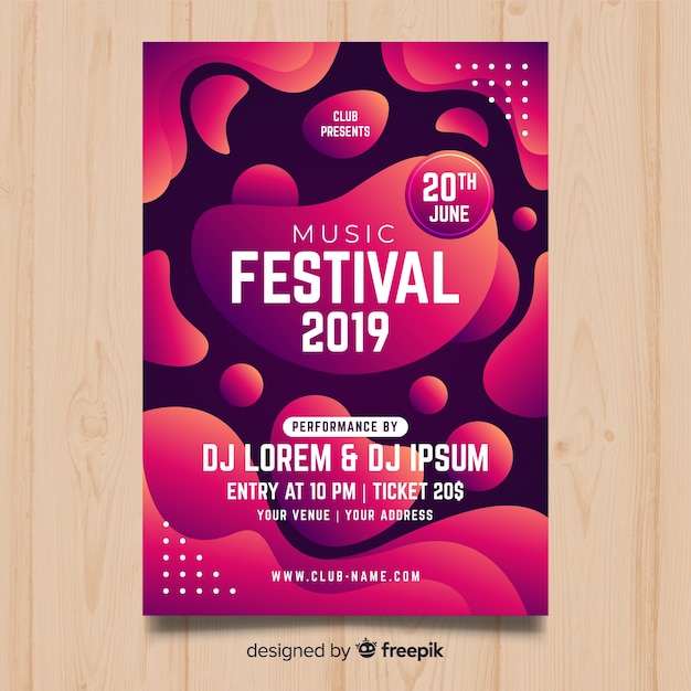 Modèle D'affiche De Festival De Musique