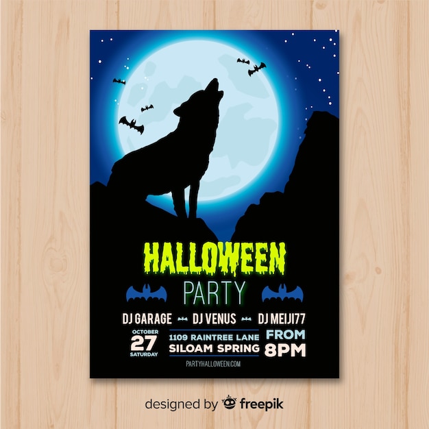 Modèle D'affiche De La Fête D'halloween Moderne