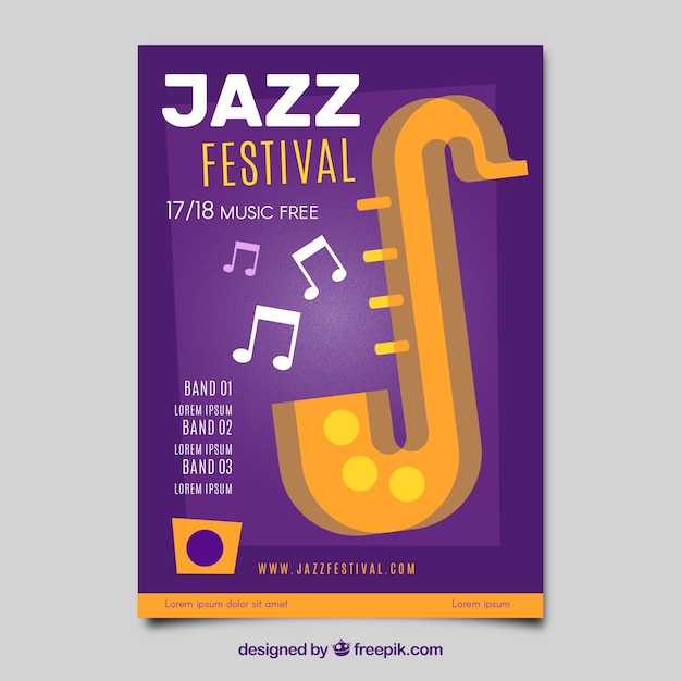 Modèle D'affiche Fête Jazz Music