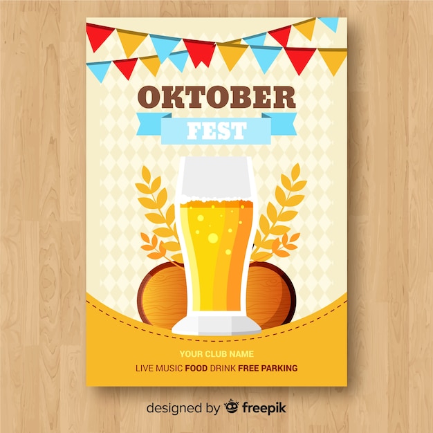 Modèle D'affiche De La Fête De L'oktoberfest