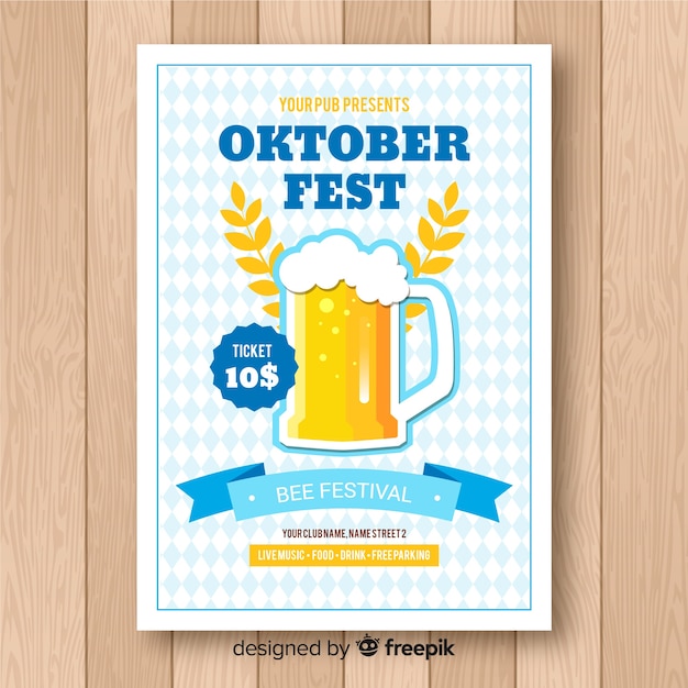 Modèle D'affiche De La Fête De L'oktoberfest