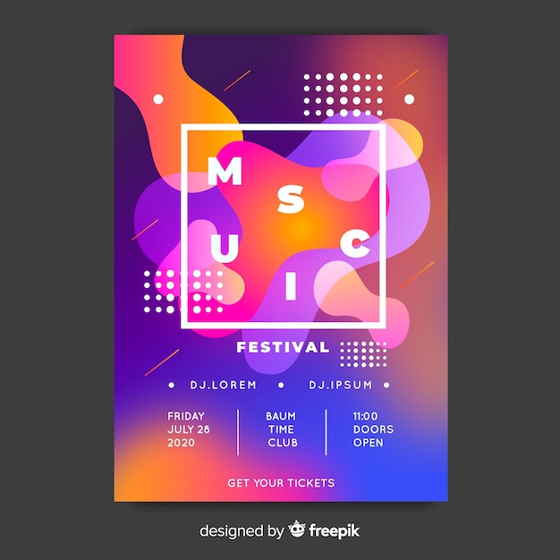 Modèle D'affiche Ou De Flyer Du Festival