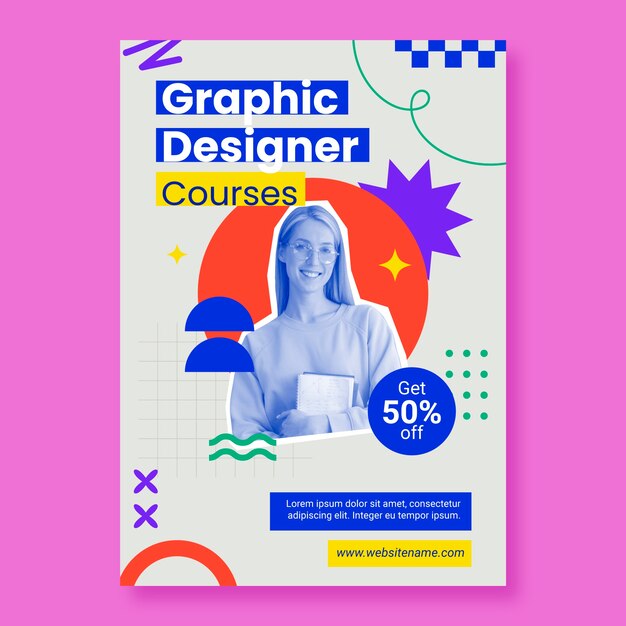 Modèle d'affiche de graphiste