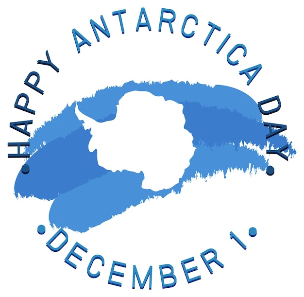 Vecteur gratuit modèle d'affiche de la journée de l'antarctique