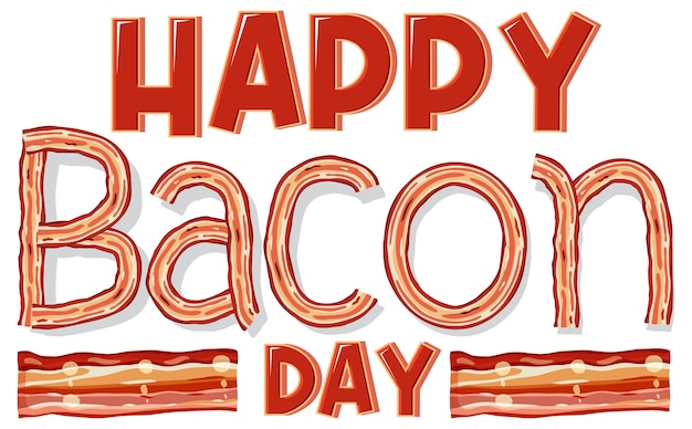 Modèle d'affiche de la journée internationale du bacon