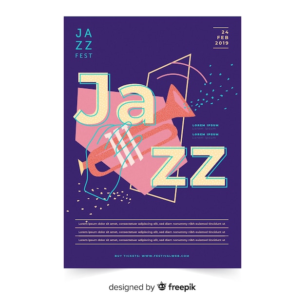 Modèle D'affiche De La Journée Internationale Du Jazz