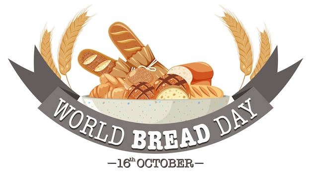 Vecteur gratuit modèle d'affiche de la journée mondiale du pain