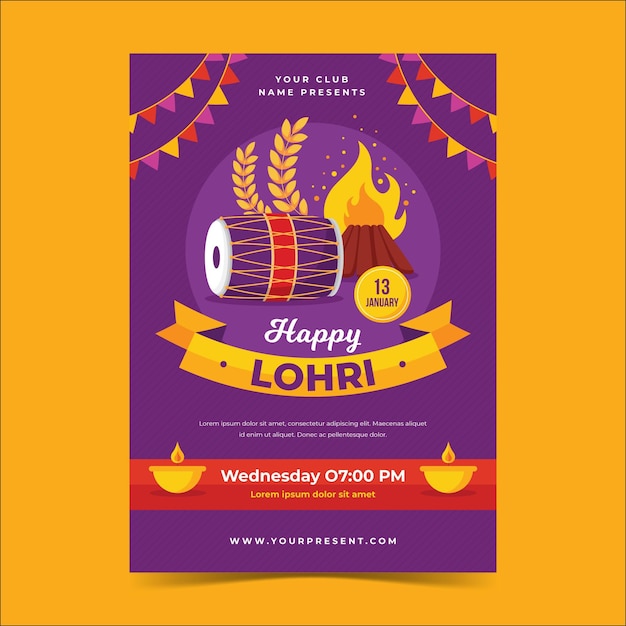 Modèle D'affiche Lohri Design Plat