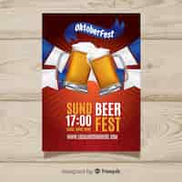 Vecteur gratuit modèle d'affiche moderne oktoberfest créatif