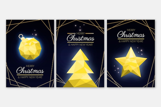 Modèle D'affiche De Noël Dans Un Style Polygonal