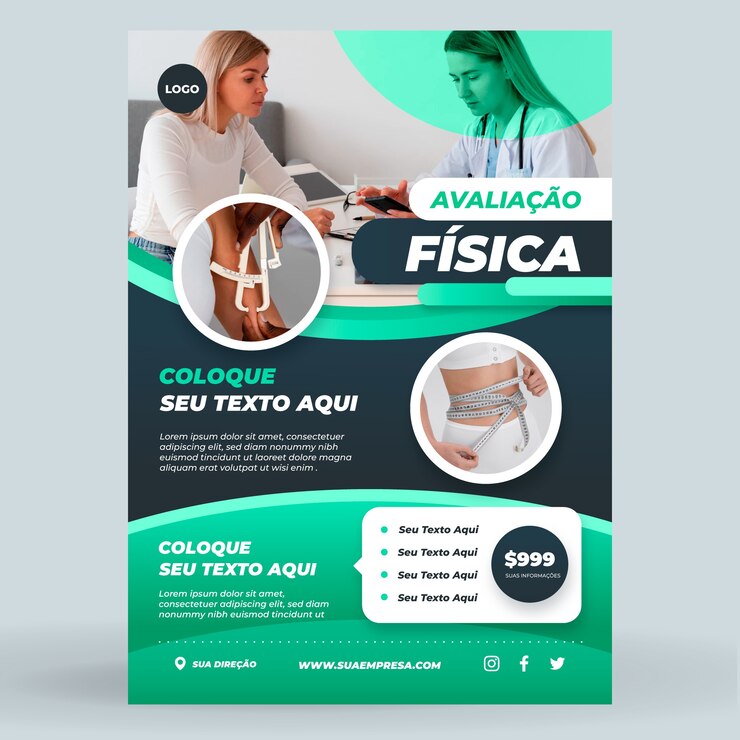 Vecteur gratuit modèle d'affiche physique dessiné à la main