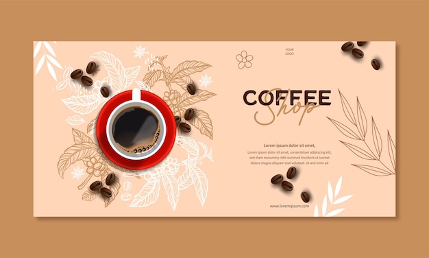 Vecteur gratuit modèle d'affiche pour un café